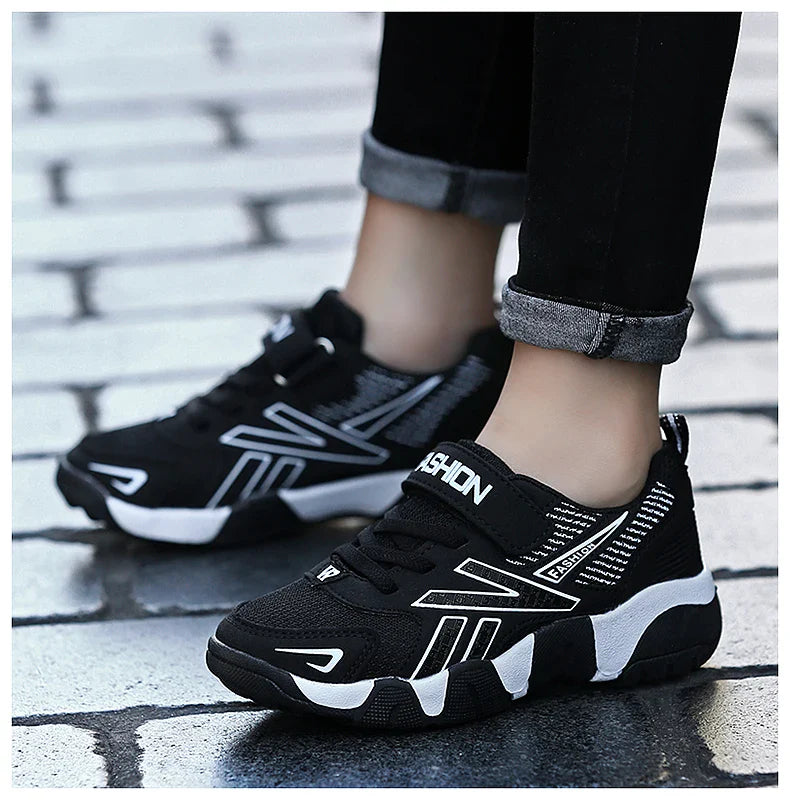 Children's Sneakers for Boy Lightweight Sport Tennis Shoes Fashion Breathable Mesh Kids School Running Basketball Shoes Non Slip