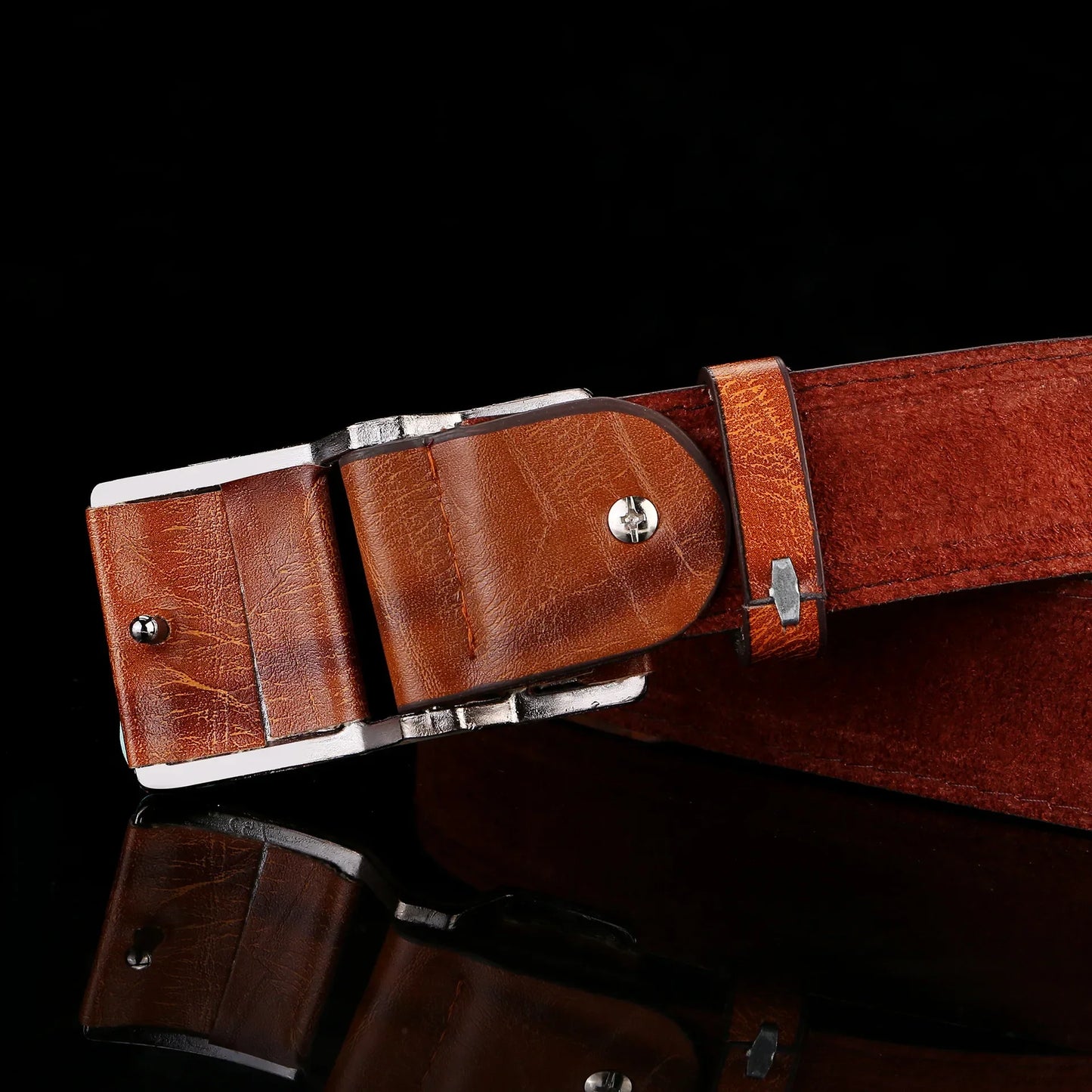 New men's belt korean fashion smooth buckle business casual belt fashion young men's trouser designer luxury brand belts
