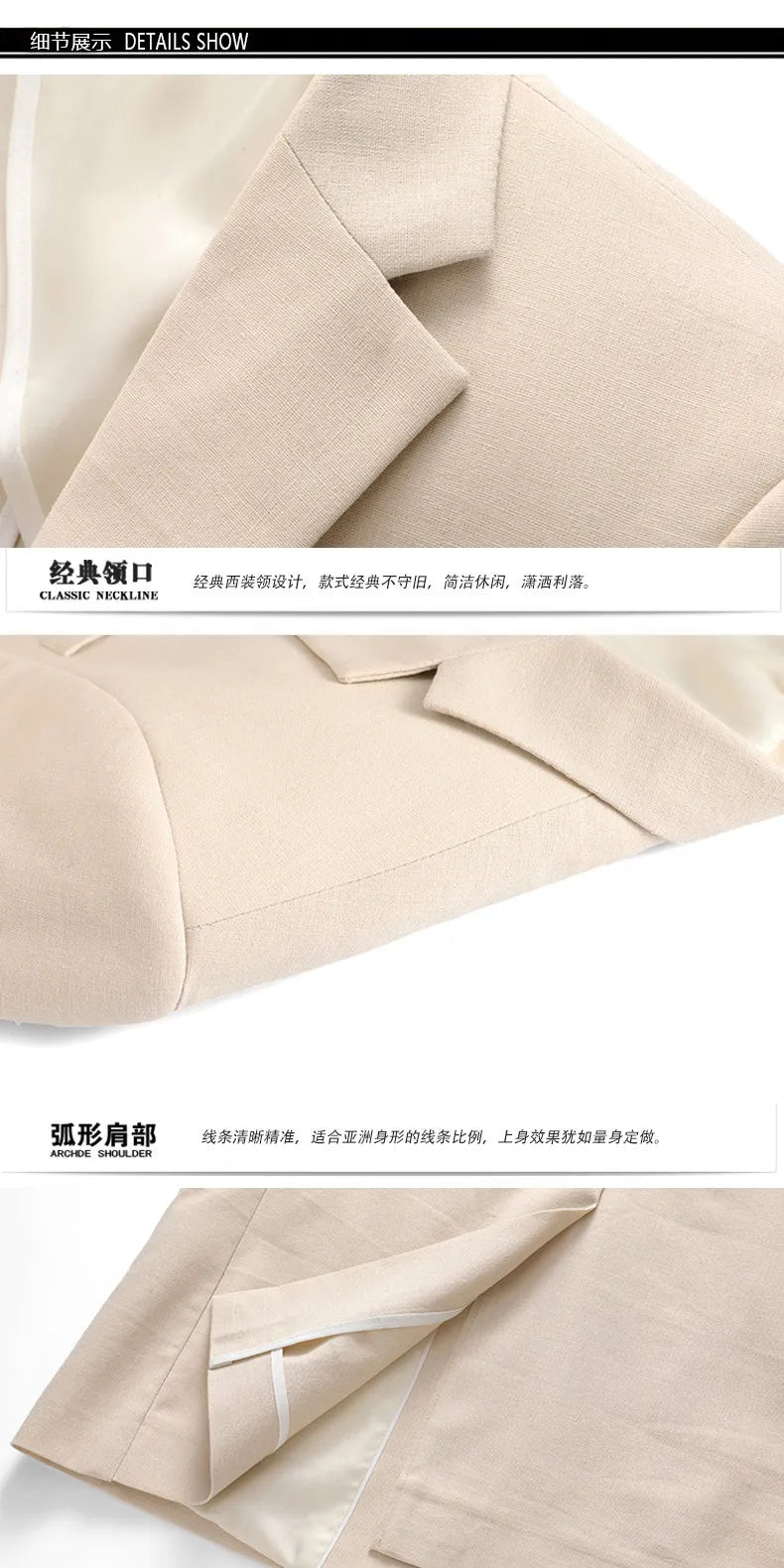 Men's Linen Half Lined 2 Piece Suit Set Lightweight Breathable Blazer & Pants for Spring Summer, Formal Business Wedding