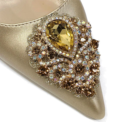 Nigerian Women's Pink High Heel Frosted Crystal Shiny Rhinestone Party Italian Design Pointed Shoes And Bag Set