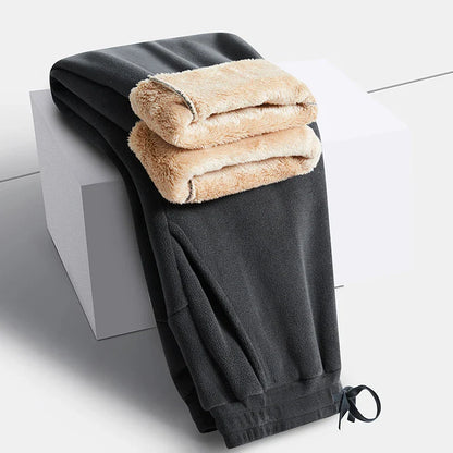 Unisex 2026 Winter New Oversize Pants Men Women Warm Fleece Liner Drawstring Trousers Casual Comfortable Gym Sweatpants