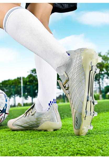 Pink-f50 Professional Mens Football Boots Boys Training Studded Fast Soccer Cleats Outdoor Non Slip Football Shoes Man 35-45