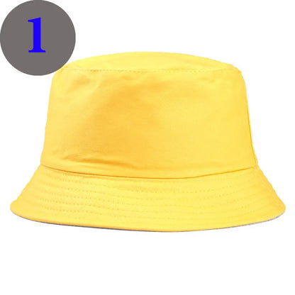 Unisexe Reversible Bucket Hats Man Women Cotton Fisherman Cap Girl Boy Daily