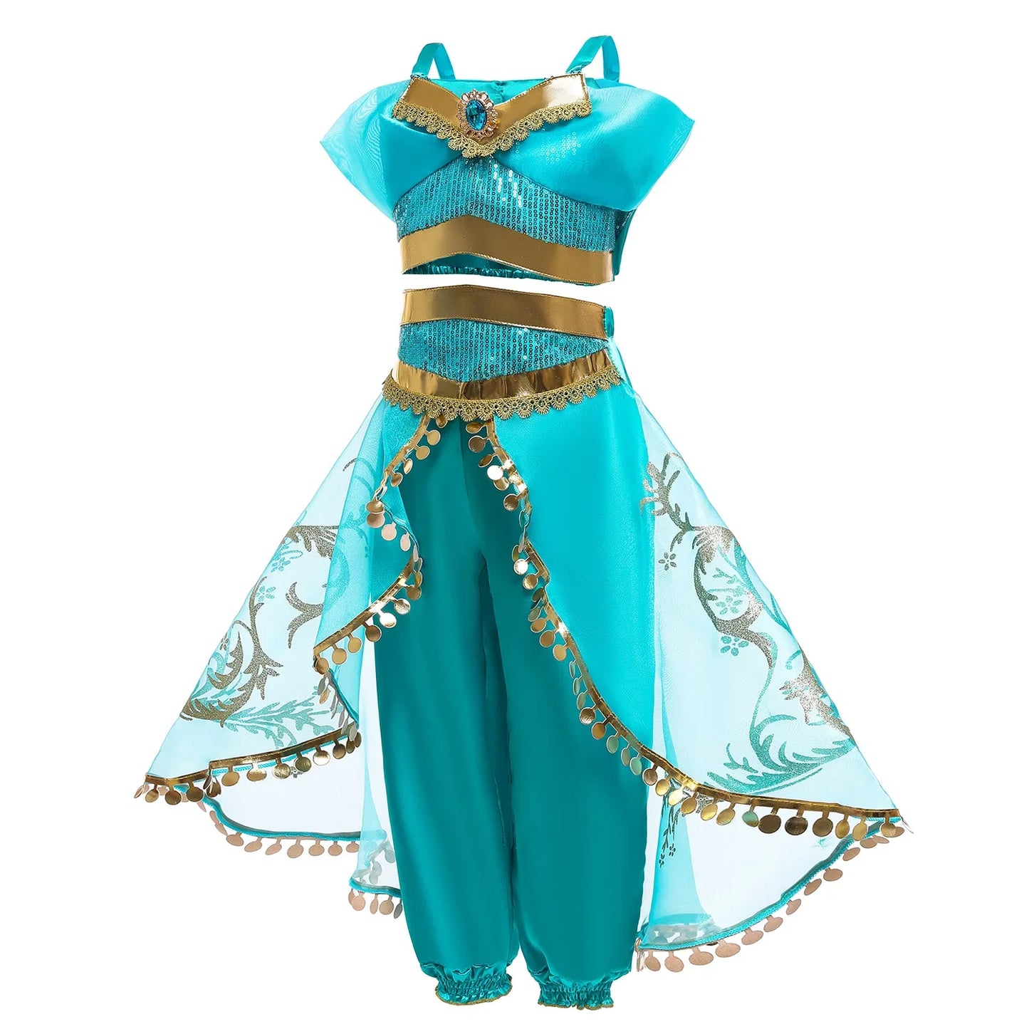 Girls Cosplay Costume Princess Dress Kids Magic Lamp Fancy Birthday Party Dresses Party Clothes 2-12Yrs