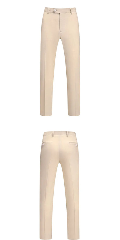 Men's Linen Half Lined 2 Piece Suit Set Lightweight Breathable Blazer & Pants for Spring Summer, Formal Business Wedding
