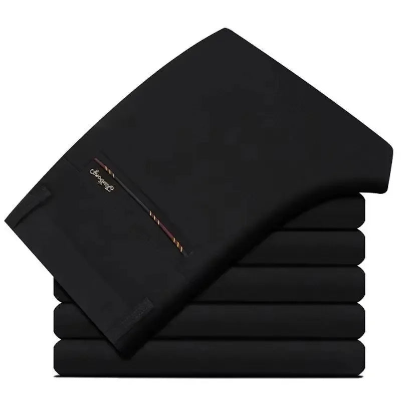 Men‘s Suit Pants Spring and Summer Male Dress Pants Business Office Elastic Wrinkle Resistant Big Size Classic Trousers Male