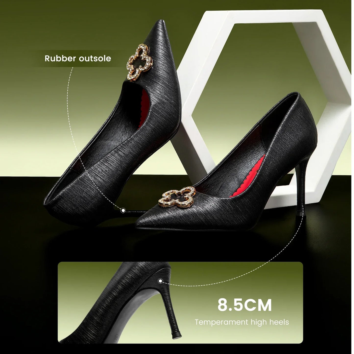 Heels Women's New High Quality Glitter Evening Shoes Women's Party Wedding Shoes 9cm
