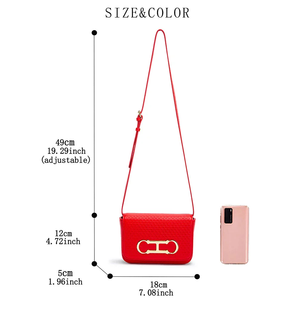 Women's Crossbody Bag 2024 New Flip Saddle Bag Simple Commuter Small Square Bag