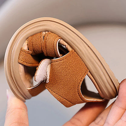 1-6 Years Children Summer Outdoor Beach Shoes Girls Princess Vintage Suede Sandals for Kids Boy 2026 New Arrival Footwear I01121