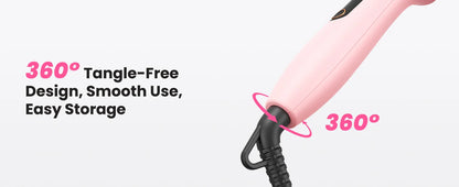 Ionic Thermal Brush Dual Voltage 6 Temperature Settings & LED Digital Display For Curling And Straightening Hot Air Styler