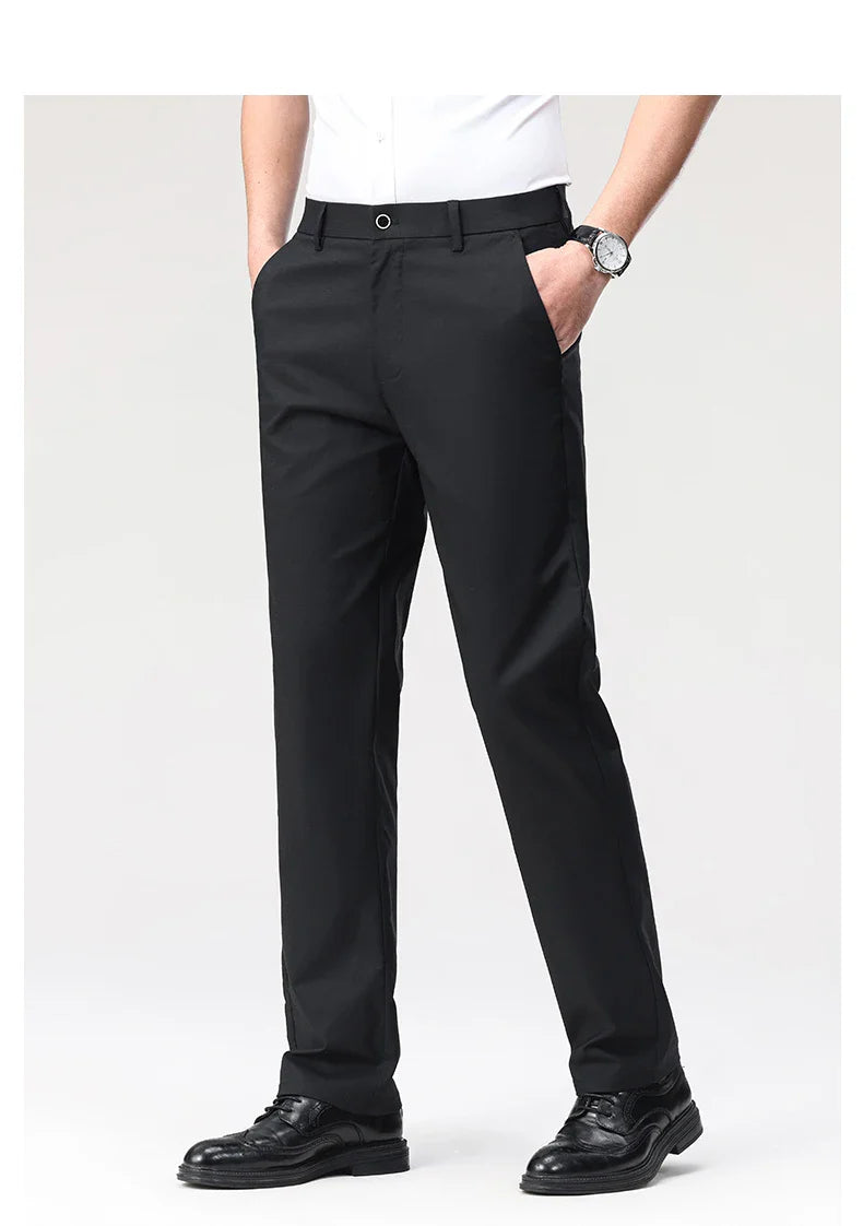 Men's Casual Pants: Breathable & Lightweight for Summer Comfort Business Casual Men's Work Trousers