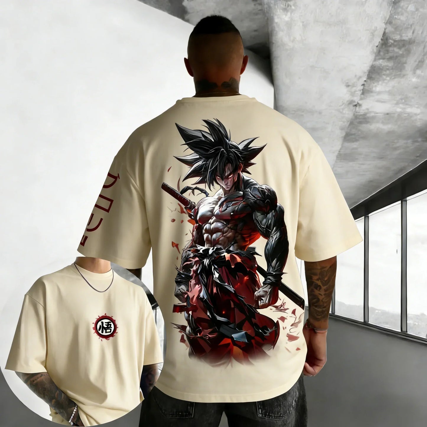 Anime Oversized Cotton T-shirt Summer Printed Unisex Street Hip Hop Loose Casual Short Sleeve Top