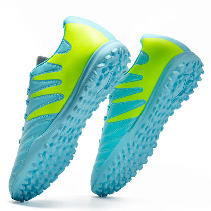 Kid Friendly TF Turf Soccer Boots Soft PU Fabric Rubber Non-slip Sole Abrasion Resistant For Campus Sports Activities