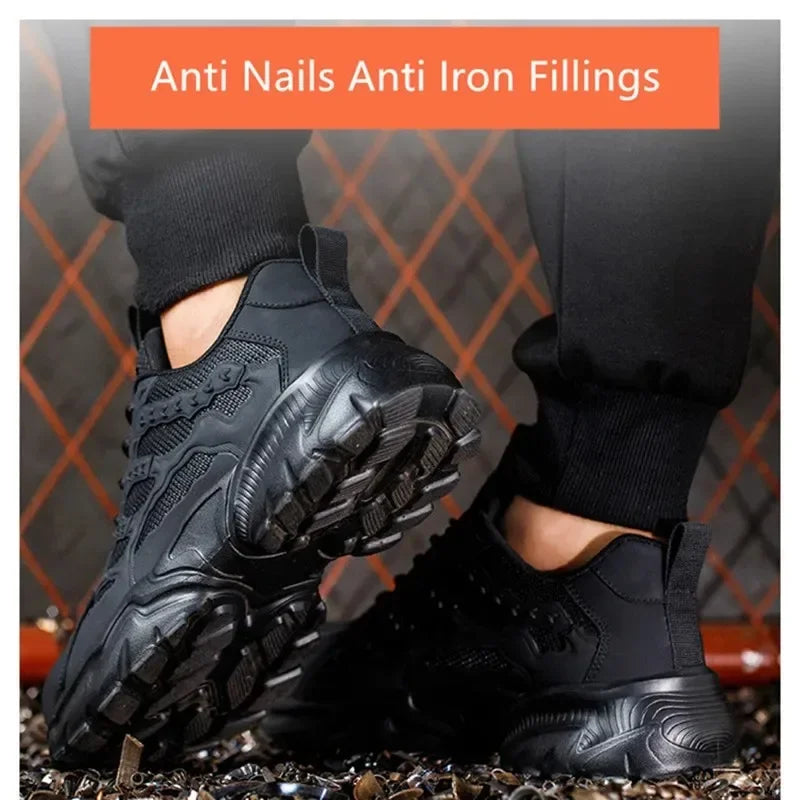Steel Toe Cap Lightweight and Comfortable Safety Shoes for Men and Women Steel Toe Anti Puncture Comfortable and Safe Work Shoes