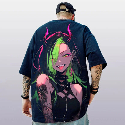 3d Anime Character Print Men's T-Shirt 2024 New Oversized Short Sleeve T-Shirt For Men Street Hip-Hop Tee Top Quick Dry T Shirts