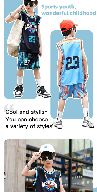 Children Team Training Uniform Kids Basketball Jersey Quick-drying Boy and Girls Comfortable Shirt  Child Sportswear Tracksuits