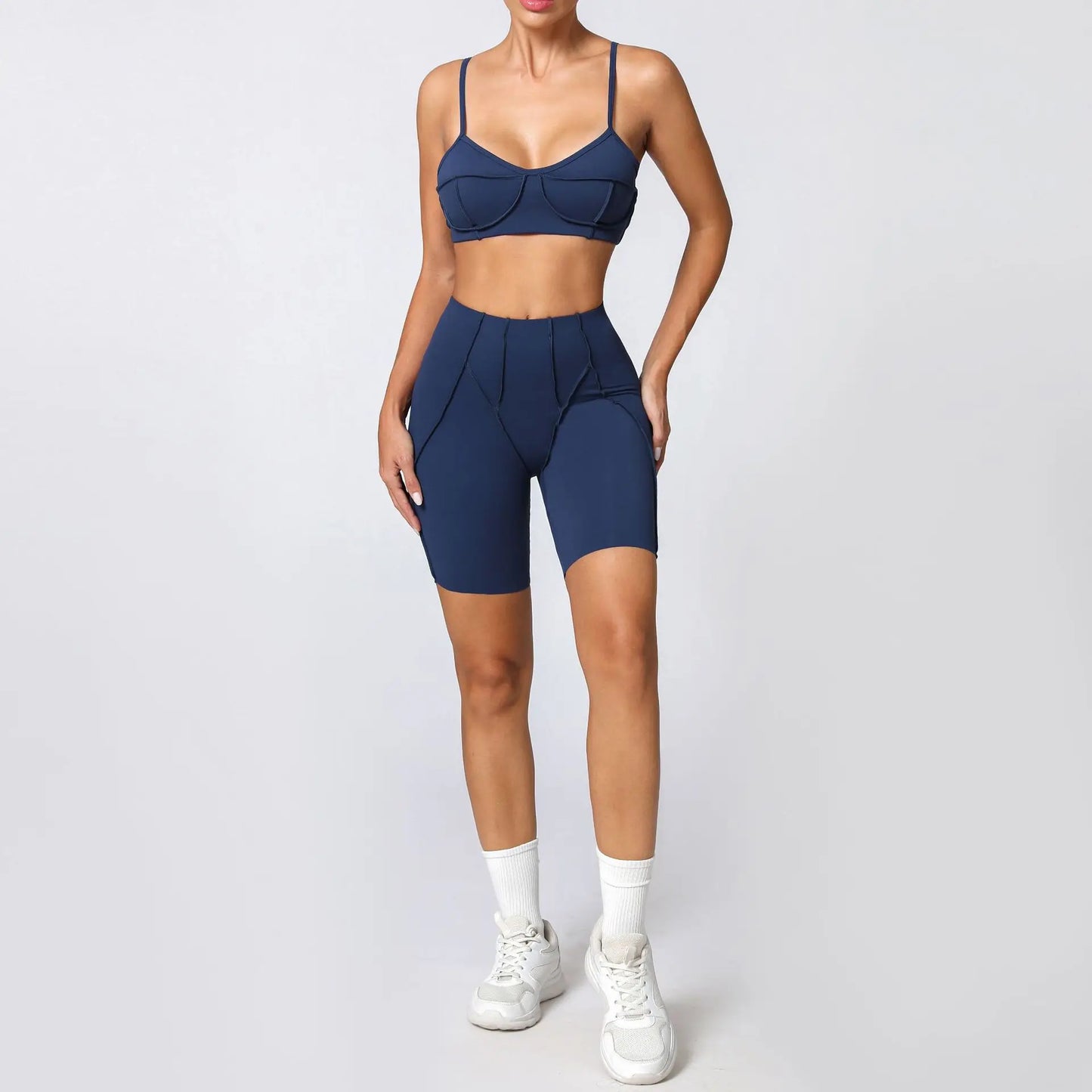 Yoga Sports Fitness Sets High Waist Hip-lifting Trousers Open Back Bra Suit Casual Running Workout Gym Leggings Sexy Sets Women
