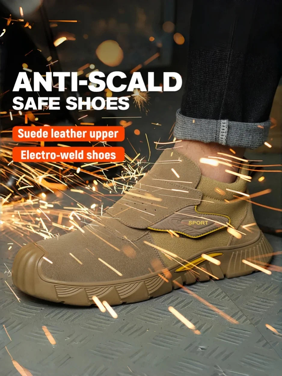 Anti-Puncture Steel Toe Men's Safety Shoes Lightweight Safety Shoes For Men Fashion Sneaker Outdoor Protective Work Shoes