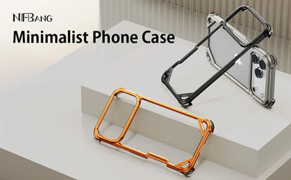 iPhone 17 Pro Max 17 Air Phone Case Aluminum Alloy Metal Frameless Shells Magsafe Minimalist Anti-Drop Protective Cover