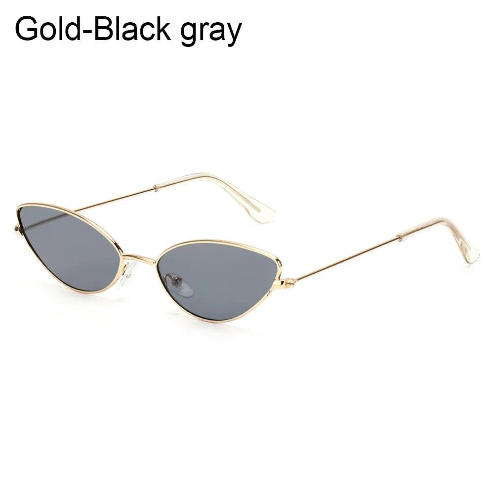 Summer Retro Small Oval Sunglasses Ladies Vintage Shades Cat Eye Sun Glasses Men Women Rectangular Eyeglasses Protection 400UV