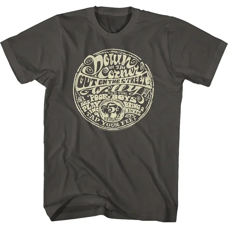 Short Sleeve Creedence Clearwater Revival Bikers Oversize T Shirt Funny Men Women T-shirt Cotton Streetwear Tops Tee Clothing
