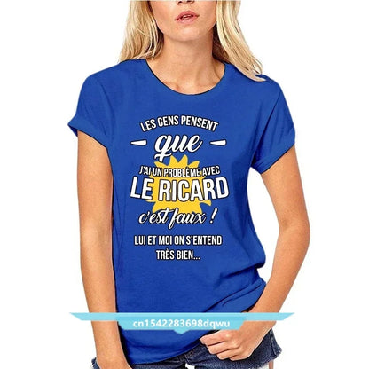 Les Gens Pensent Gue J Ai Un Probleme Avec Le Ricarrdd T Shirt Design Famous Natural Custom Tshirt Euro Size Top Tee New Arrival