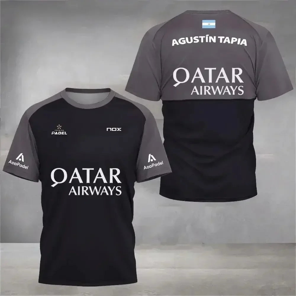 Men Padel Tennis Kid T-Shirt Sports Training Tops Male Casual Short Sleeve Clothing Streetwear Men Clothing Tops