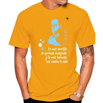 Cotton fashion 2022 trend T-shirt Printed crew neck short sleeve casual The Great Silvio Rodriguez T Shirts Men Printing