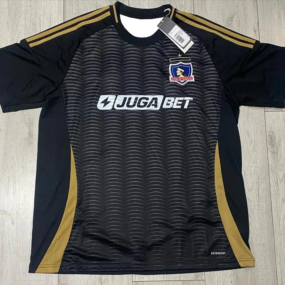 2025 Nova Camisa Masculina de Secagem Rápida Chile Futebol Clube Colo-colo Moda 3D Estampada Manga Curta Confortável Casual