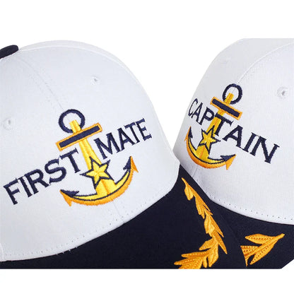 Unisex CAPTAIN/FIRST MATE Embroidery Baseball Caps Spring And Autumn Outdoor Adjustable Casual Hats Sunscreen Hat