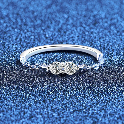 3mm Moissanite Wedding Ring 925 Sterling Silver Eternity Band Lab Diamond Bride Party Rings For Women Designer Jewelry