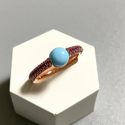 6mm Round Candy Style Ring for Women 33 Colors Purple Zircon Crystal Inlay Jewelry Birthday Gift