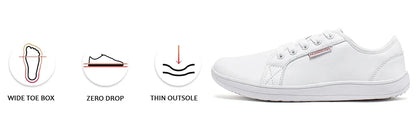 Minimalist Wide Toe Shoes Unisex Barefoot Zero Drop Sneakers Casual Artificial Leather Fashion Shoes