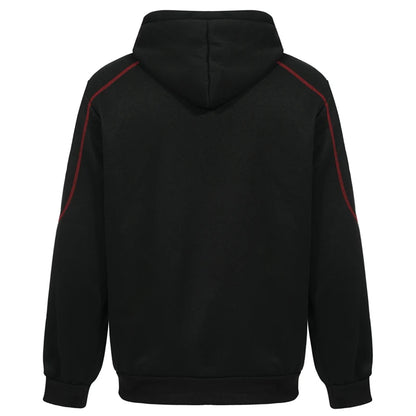 Men's Long Sleeve Zip Up Hoodie Casual Athletic Sweatshirt Hooded Jacket with Pockets Spring Fall Warm Fleece Lined Coat Outwear
