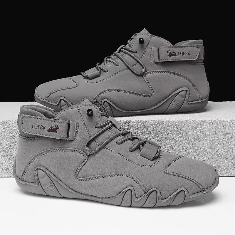 New 2025 Men's Retro Design Sports Shoes Men's Outdoor Casual Leather Breathable Comfortable Summer Hot Selling Flat Ankle Boots
