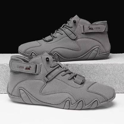 New 2025 Men's Retro Design Sports Shoes Men's Outdoor Casual Leather Breathable Comfortable Summer Hot Selling Flat Ankle Boots