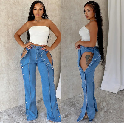 Women Denim Pant Long Pants Slim Fit Tight High Trousers