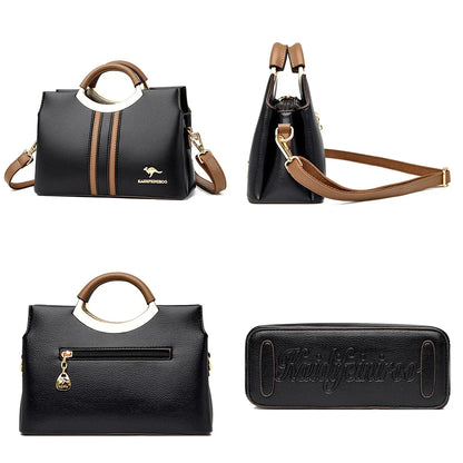 Luxury Designer Crossbody Bag for Women 2024 Brand 3 Layers Handbag Purse Female Genuine High Quality Leather Shoulder Totes Sac