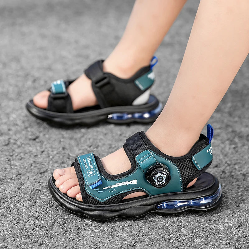Summer New Air Cushion Sandals Children's Sports and Leisure Shoes Teenagers and Children Outdoor Water Beach Quick Drying Shoes