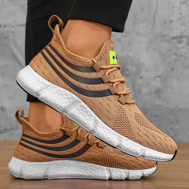Men Casual Sports Shoes Breathable Lightweight Sneakers Anti-slip Flats Outdoor Running Walking Tenis Athletic Jogging Shoes