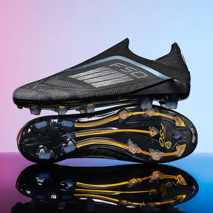 Men Football Boots Training Cleats Soccer Shoes FG Ultralight Breathable Drop Shipping Match Sport Long Spikes Indoor Sneakers