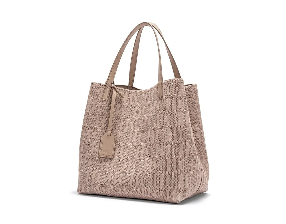 High Quality Craft Large Capacity Handbag Ladies Shoulder Bag Fashion Classic New Pure Color Outer Pocket Ladies Handbag
