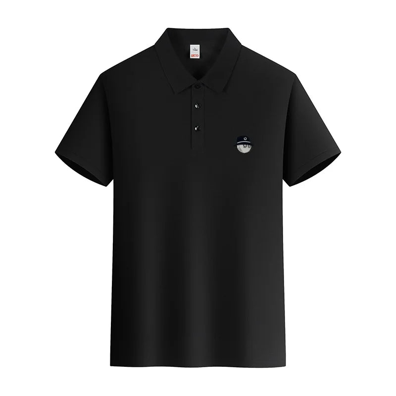 2026 new men's golf short sleeves polo shirt lapel printing ventilate t-shirt business leisure  comfortable exercise men's wear
