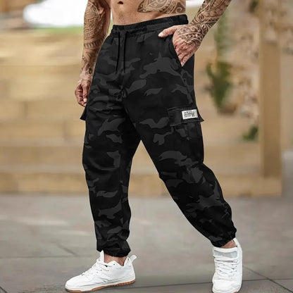 Men's Cargo Pants Multi-Pockets Camouflage Trousers Autumn Lightweight Casual Sweatpants Outdoor Work Hiking Legged Pants Male