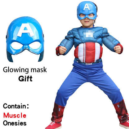 Avengers Superhero Cosplay Costume Captain America Adult Muscle Tank Top Set Carnival Party Outfit