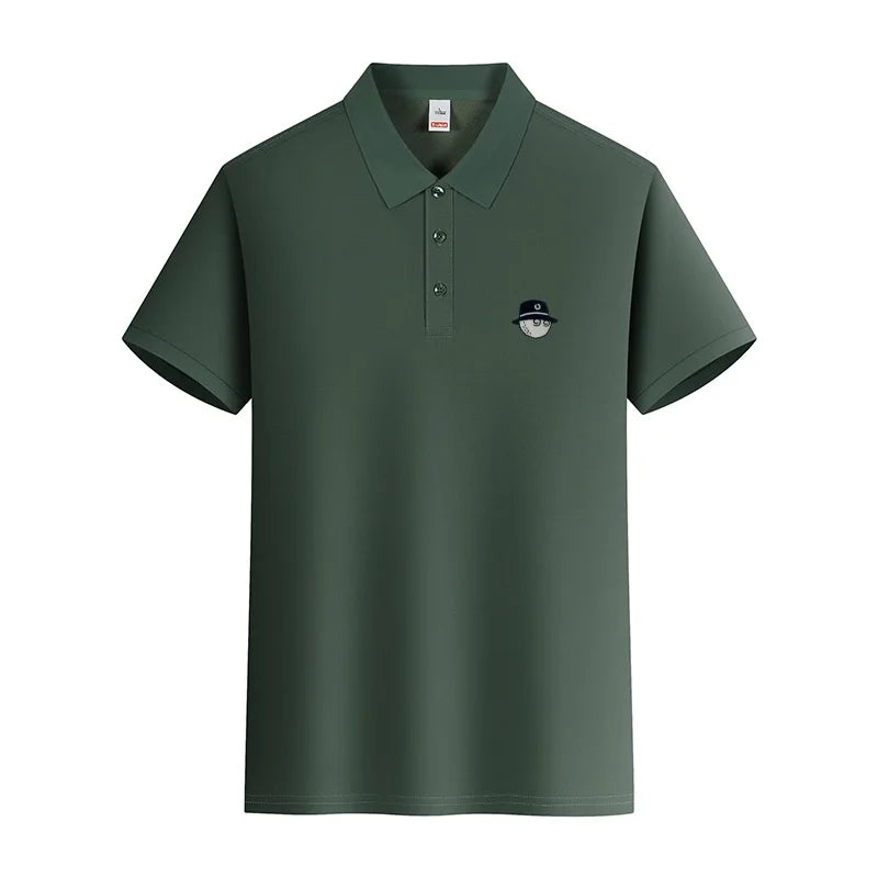 2026 new men's golf short sleeves polo shirt lapel printing ventilate t-shirt business leisure  comfortable exercise men's wear