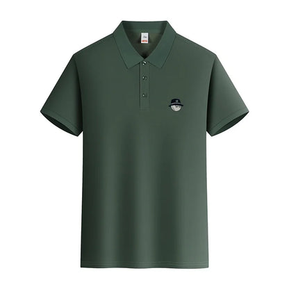 2026 new men's golf short sleeves polo shirt lapel printing ventilate t-shirt business leisure  comfortable exercise men's wear
