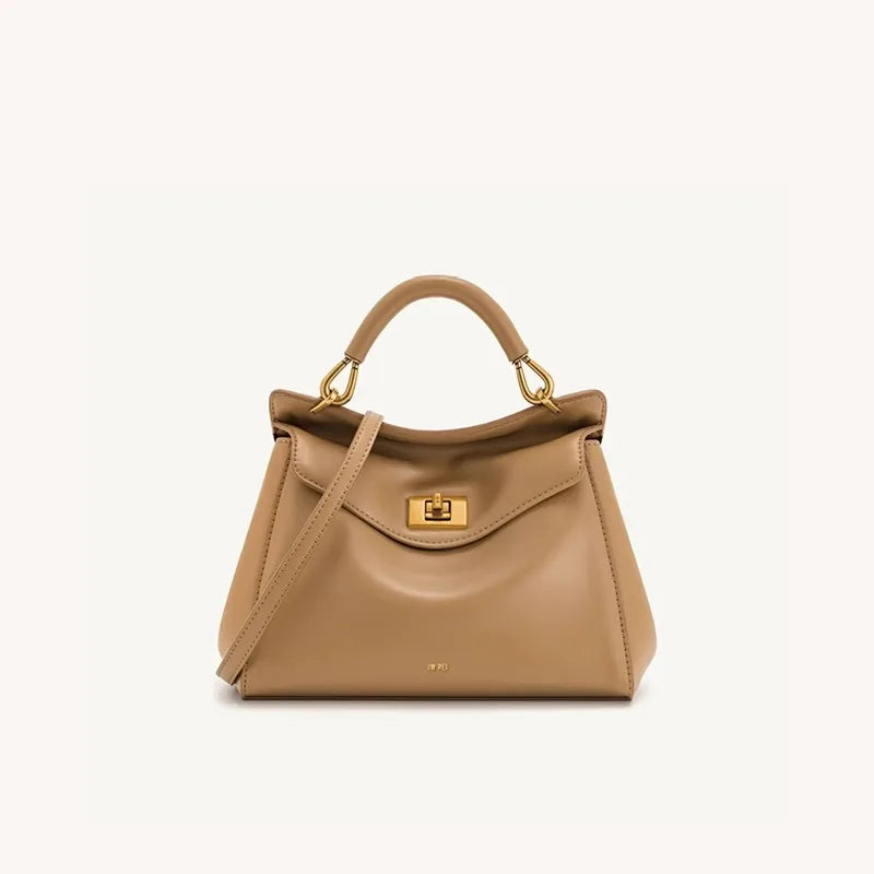 Spring&Autumn buckle bag niche fashion genuine leather shoulder crossbody bag buckle high-end versatile Women handbag