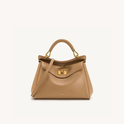 Spring&Autumn buckle bag niche fashion genuine leather shoulder crossbody bag buckle high-end versatile Women handbag