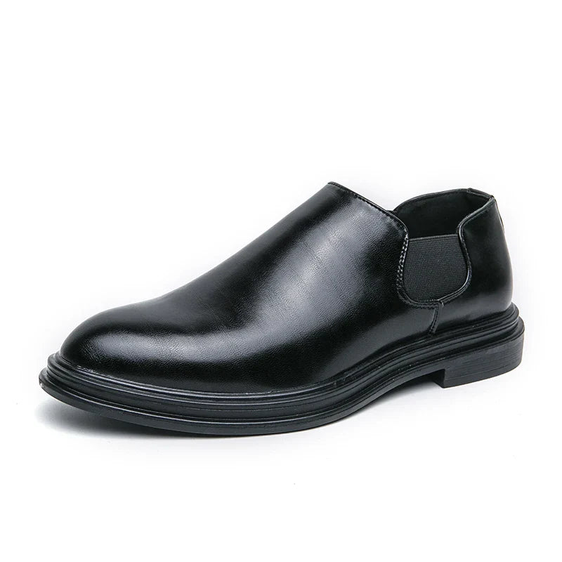 Men's riding boots British low-top short leather boots men's business formal leather shoes genuine leather casual Chelsea boots